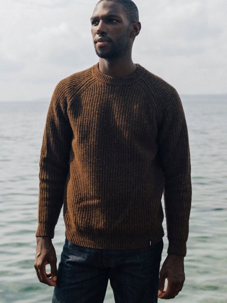 Mora Knit Jumper Finisterre Coffee