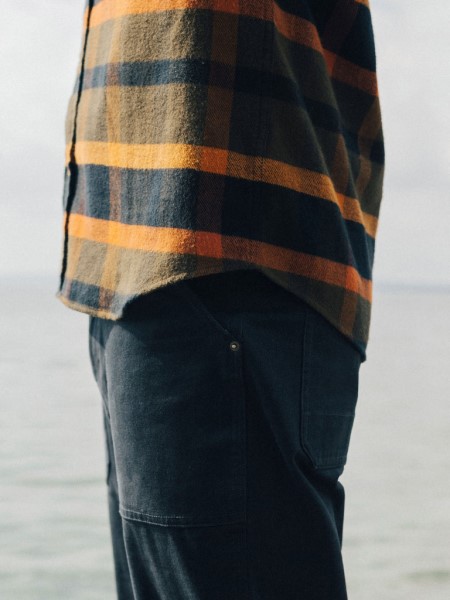 Beardsmore Shirt Navy/Olive Check Finisterre