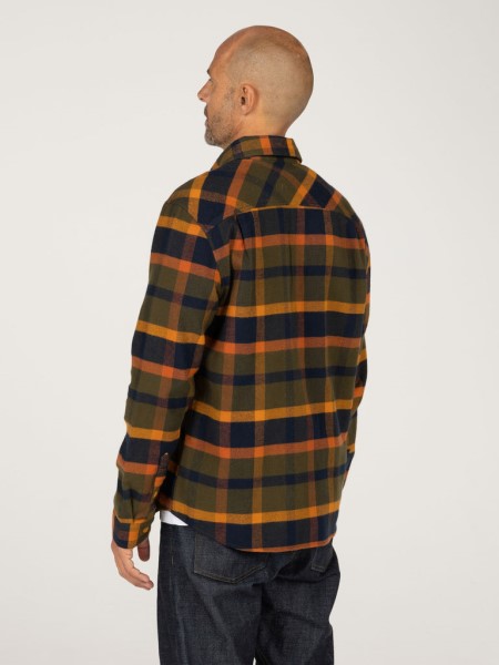 Beardsmore Shirt Navy/Olive Check Finisterre