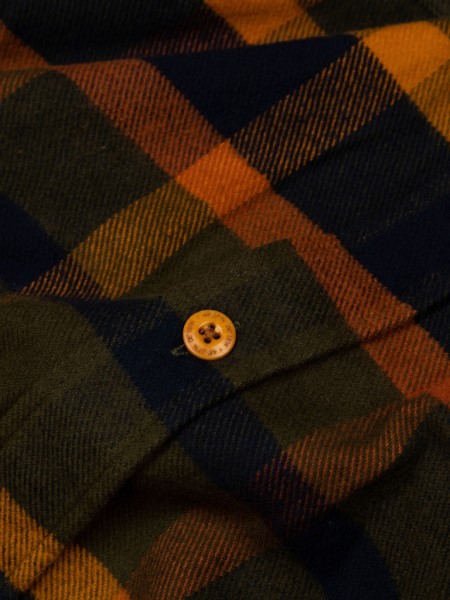 Beardsmore Shirt Navy/Olive Check Finisterre