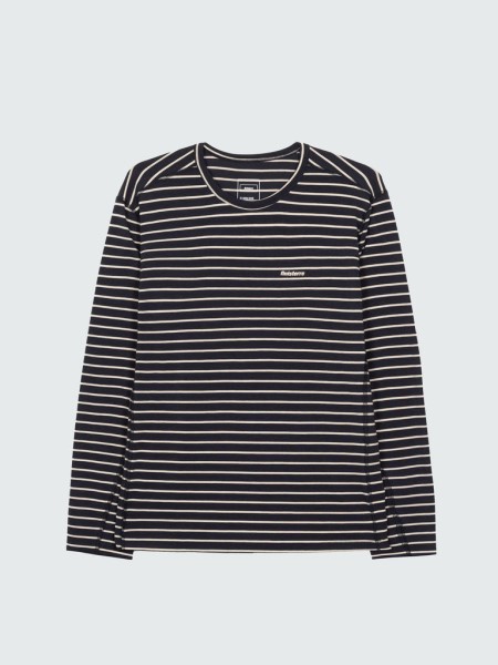 Finisterre Navy/Ecru Bora Long Sleeve Bamboo Base Layer