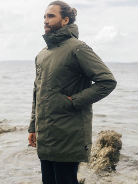 Dark Olive Fortis Waterproof Parka Jacket Finisterre