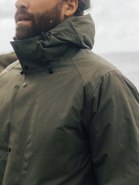 Dark Olive Fortis Waterproof Parka Jacket Finisterre
