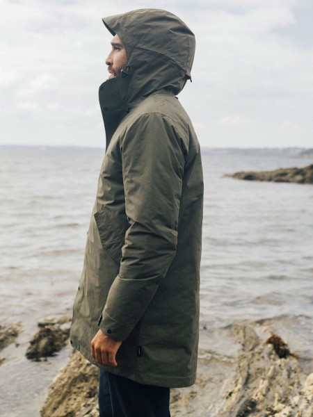 Dark Olive Fortis Waterproof Parka Jacket Finisterre