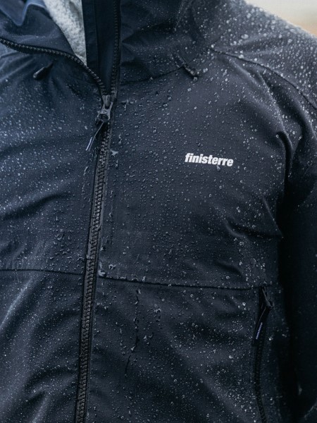 Men's Stormbird Waterproof Jacket Black Finisterre