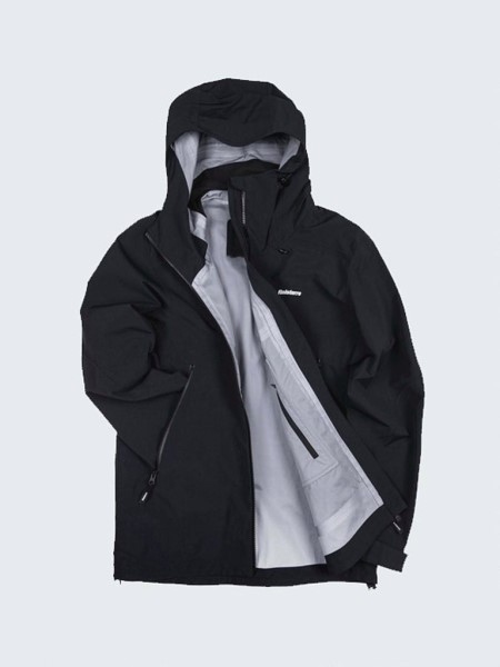 Men's Stormbird Waterproof Jacket Black Finisterre