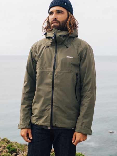 Men's Stormbird Waterproof Jacket Finisterre Dark Olive