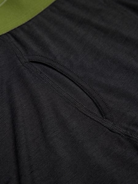 Eddy Merino Wool Long Johns Black/Olive Finisterre