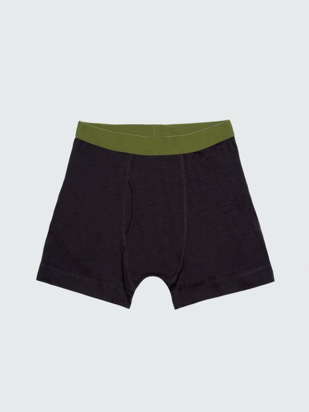 Finisterre Black/Olive Eddy Merino Wool Boxers