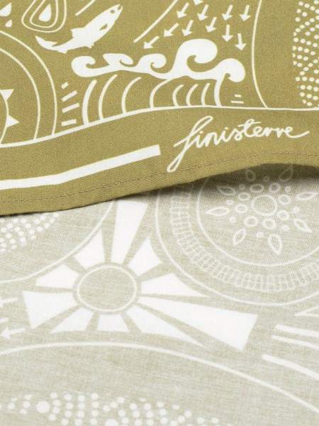 Printed Handkerchief Khaki/Ecru Finisterre