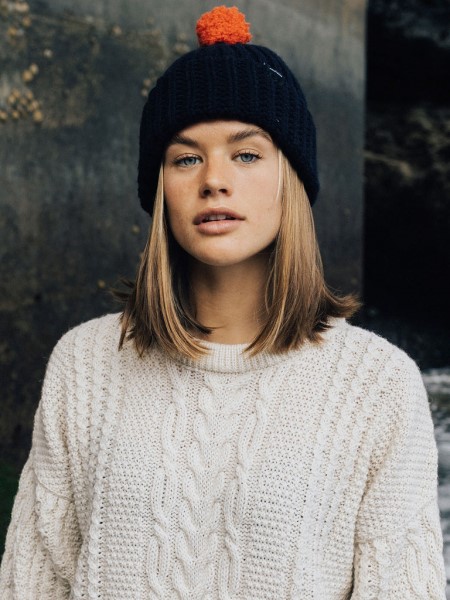 Navy/Flame RNLI Pom Beanie Finisterre