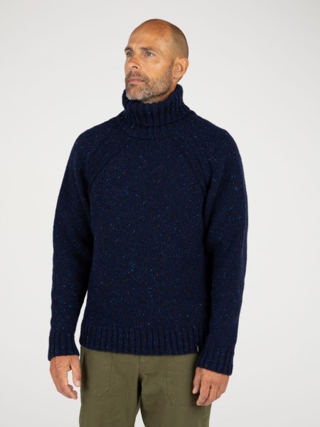 Wartha Roll Neck Jumper Navy Finisterre