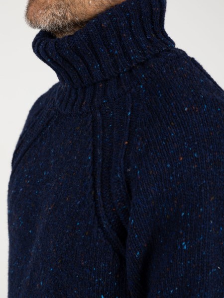 Wartha Roll Neck Jumper Navy Finisterre