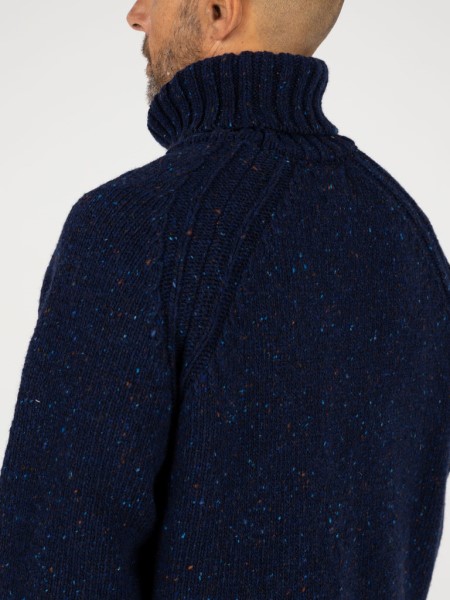 Wartha Roll Neck Jumper Navy Finisterre