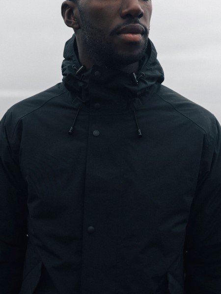 Finisterre Black Fortis Waterproof Parka Jacket
