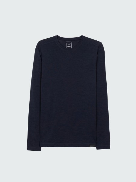 Finisterre Eddy Merino Wool Long Sleeve Base Layer Navy