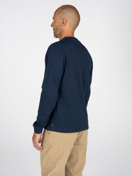Navy Finisterre Harlyn Logo Long Sleeve T-Shirt
