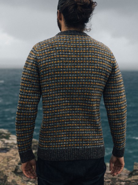 Finisterre Bowers Jumper Grey Marl/Ozone/Manuka