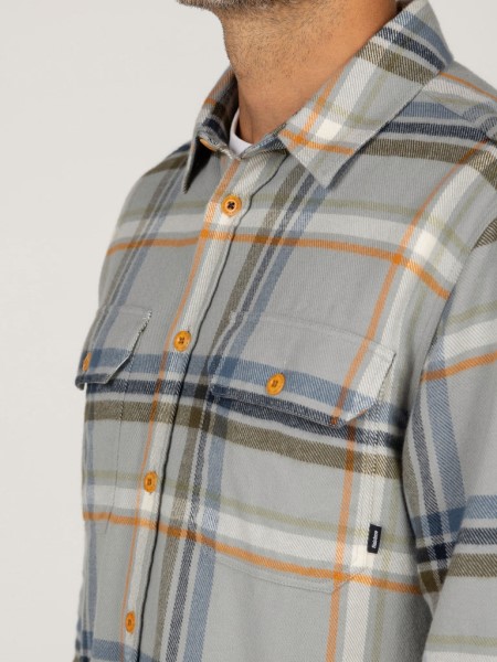 Grey/Blue Check Finisterre Beardsmore Shirt