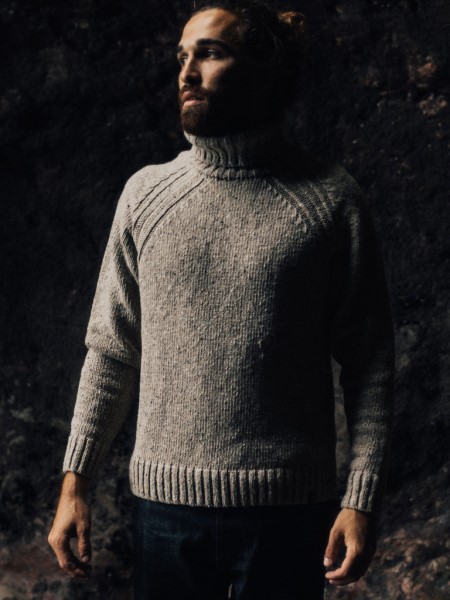 Wartha Roll Neck Jumper Oatmeal Finisterre