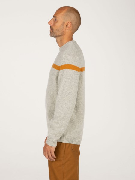 Columba Knit Striped Jumper Finisterre Grey/Sable