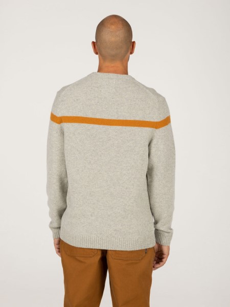 Columba Knit Striped Jumper Finisterre Grey/Sable