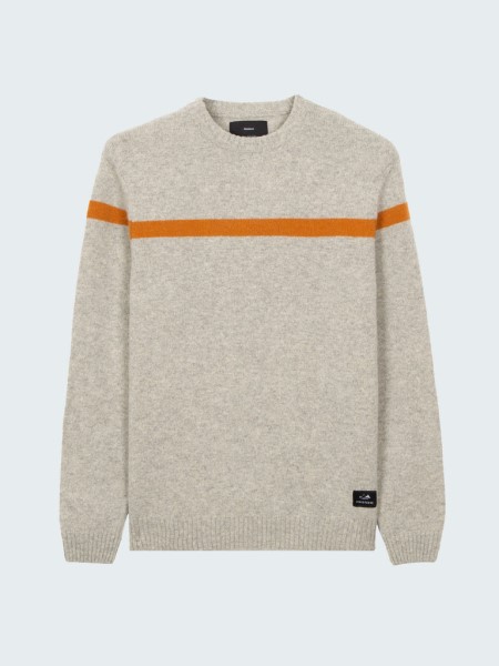 Columba Knit Striped Jumper Finisterre Grey/Sable
