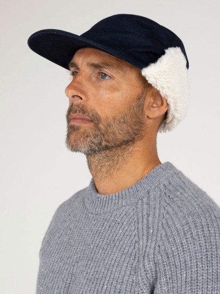 Navy Berings Earflap Cap Finisterre