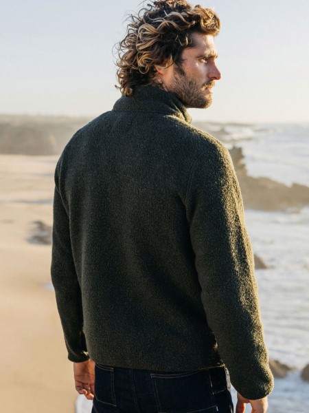 Hegen 1/4 Zip Wool Fleece Finisterre Dark Olive