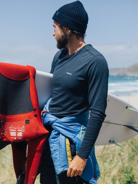 Bora Long Sleeve Bamboo Base Layer Navy Finisterre