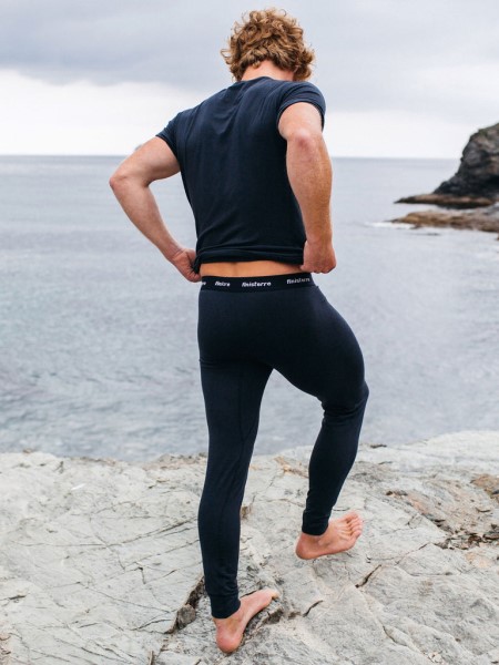 Navy Bora Bamboo Long Johns Finisterre