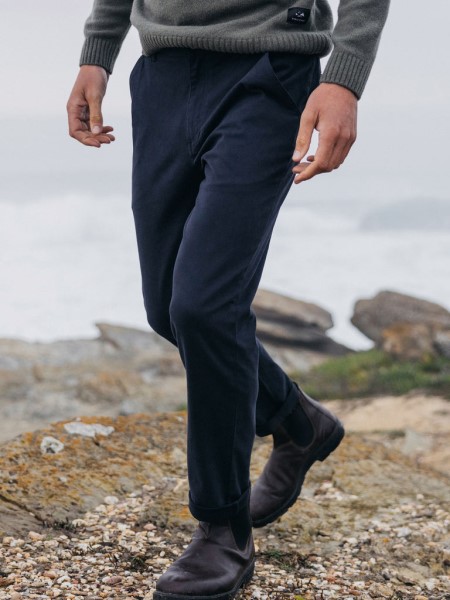 Coverack Slim Chino Navy Finisterre