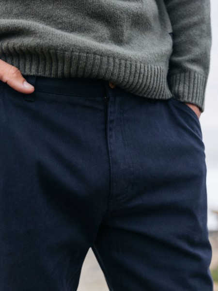 Coverack Slim Chino Navy Finisterre