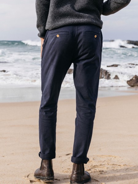 Coverack Slim Chino Navy Finisterre