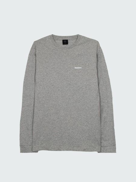 Harlyn Logo Long Sleeve T-Shirt Grey Marl Finisterre