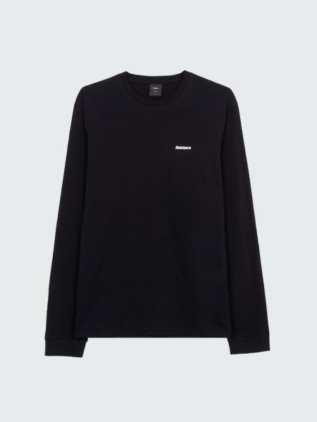 Harlyn Logo Long Sleeve T-Shirt Black Finisterre