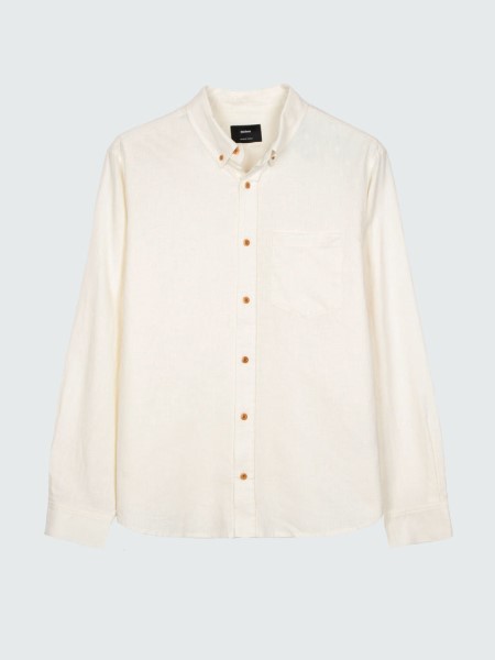 Finisterre Eaton Long Sleeve Shirt Ecru