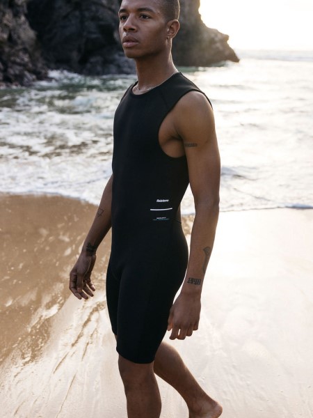 Nieuwland 2e Yulex Sleeveless Shorty Wetsuit Black Finisterre