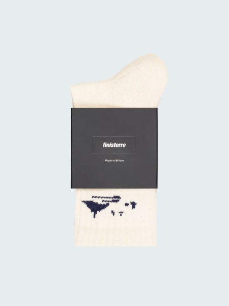 Ecru/Navy Finisterre Rossby Sports Sock