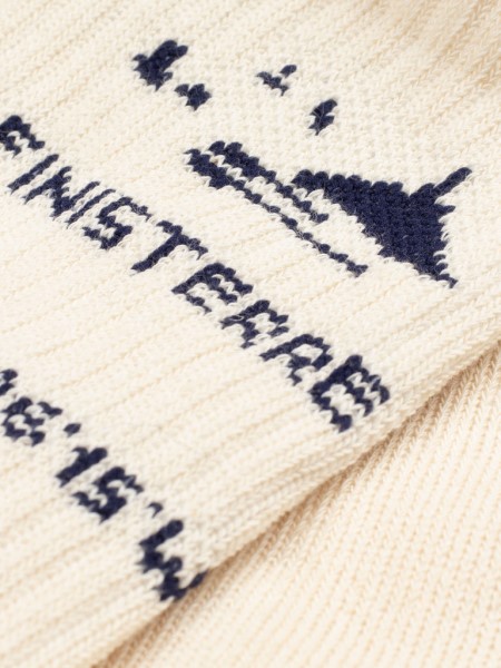 Ecru/Navy Finisterre Rossby Sports Sock