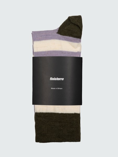 Finisterre Khaki/Ecru/Heather Last Long Original Sock