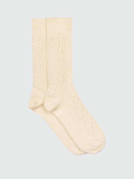 Ecru Finisterre Korson Cable Sock