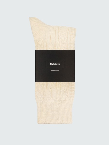 Ecru Finisterre Korson Cable Sock