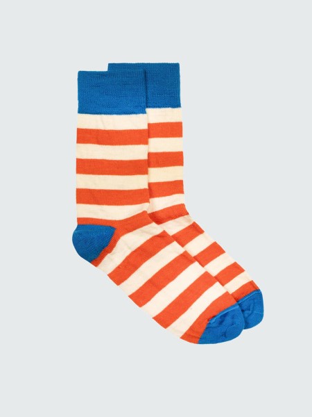 Finisterre Ecru/Dark Flame/Azure Last Long Original Sock