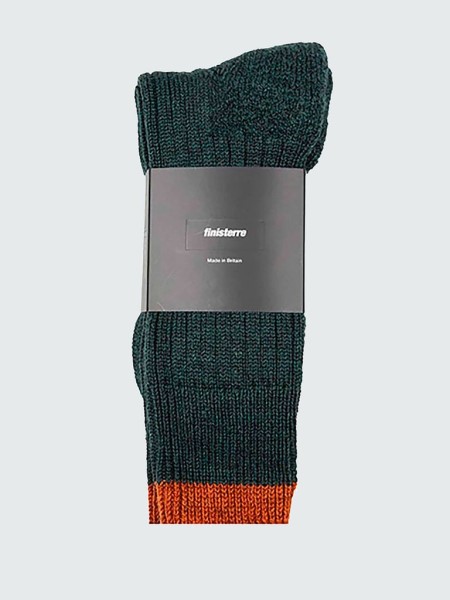 Bosun Sock Pine Green/Rust Finisterre