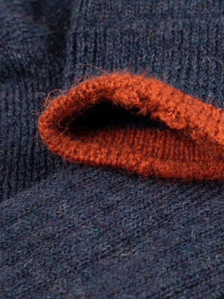 Navy/Dark Flame Finisterre Bosun Sock