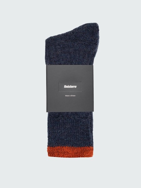 Navy/Dark Flame Finisterre Bosun Sock