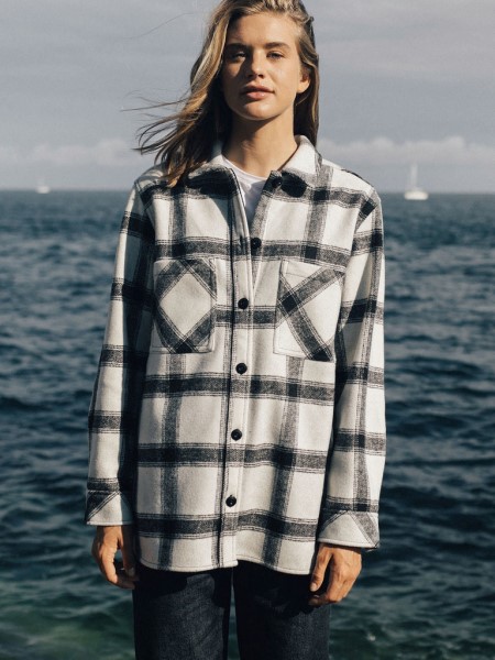 Daven Overshirt Ecru/Black Finisterre