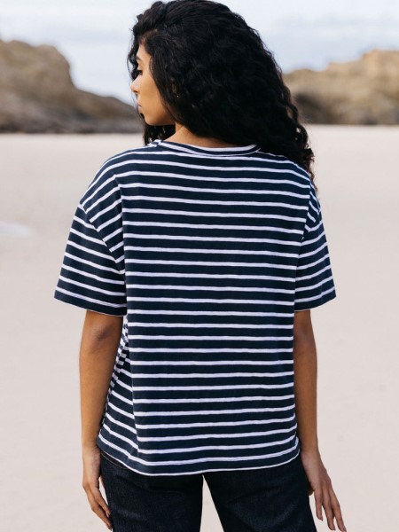 Finisterre Dart T-Shirt Navy/White