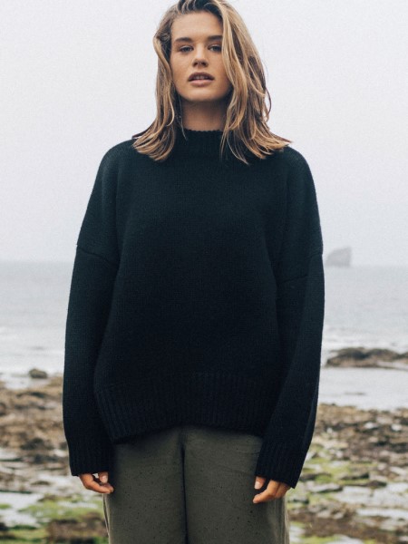 Black Eyre Knit Jumper Finisterre
